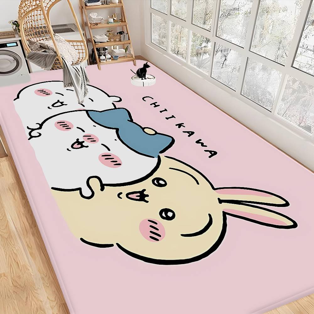 Cute H-Hachi-wares Floor Mat INS Style Soft Bedroom Floor House Laundry Room Mat Anti-skid Household Carpets