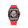 Domineering High-Value Fashion Trend Luminous Waterproof Wine Barrel-Shaped Men'S Watch Silver Dragon