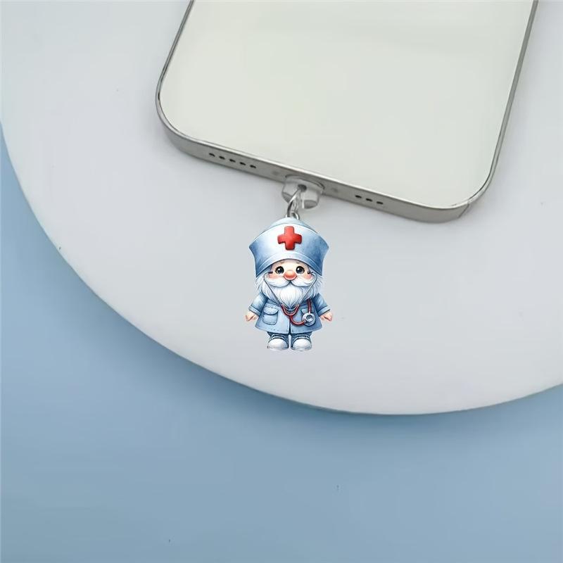 

Acrylic Nurses Day Fun Doctor Gold Ball 2025 for iPhone/Type-C. Clear; Type-C Oval Charging Port