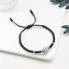 Braccialetto con Charm Calcio Baseball Pallacanestro per Uomo Donna Semplice Regolabile Corda Nera Braccialetto Intrecciato Regalo per Ragazzi Appassionati di Sport