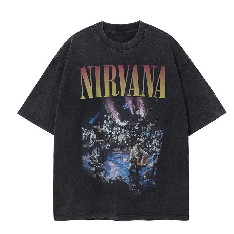 2025 Nirvana Vintage Retro Washed Long Sleeve Tee