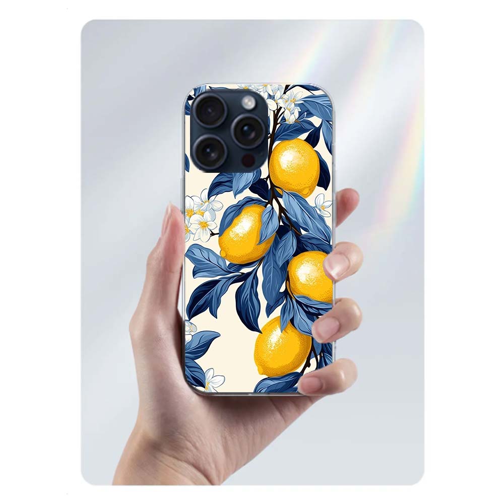 

Mediterranean Lemon Clear Phone Case For Iphone 17 Air 16 Pro Max 15 Pro 14 Plus 17E 16E 11 13 12 Mini Cover Cases Fundas Cell T iPhone 17 Pro