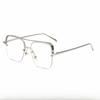 Half Frame Square Ocean Glasses With Pink Lenses For Fashionable Outdoor Wear
