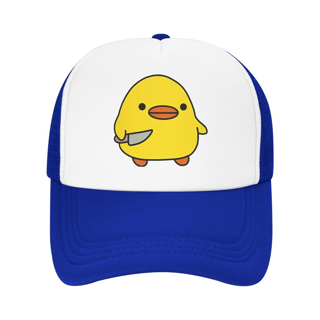 Ente mit Messer Kawaii Mesh Baseballkappe Unisex Damen Mode Truckerhut Hut Verstellbar Polyester Dad Hat Neue Trucker Caps