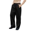Pantalones de Chándal para Hombre Cintura Elástica Cordón Pierna Recta Bolsillo Pierna Ancha Holgados