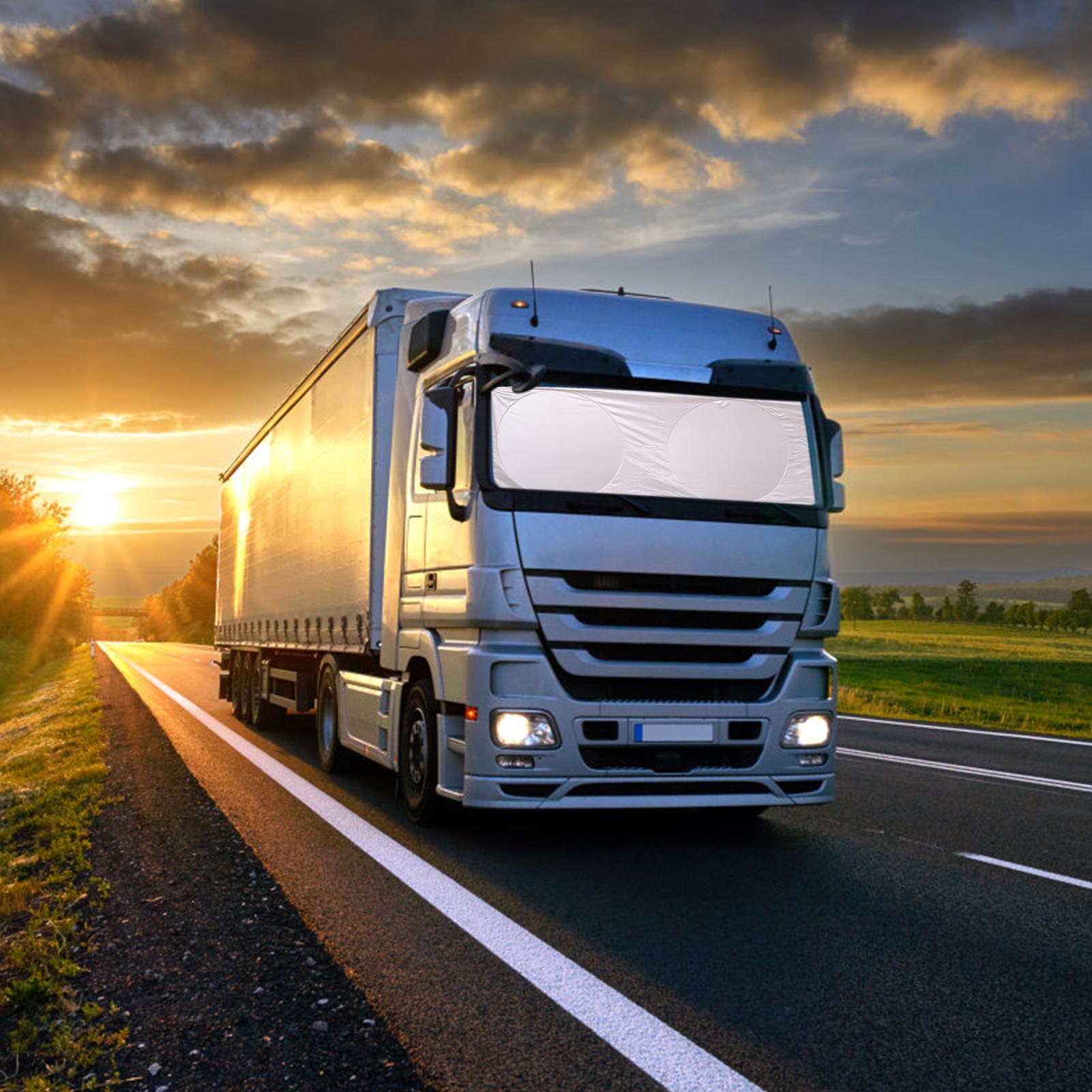 

Windshield Shade For Trucks RV Glass Sunshade Semi Truck Glass Sunshade For Drivers Fleet Managers Daily Commute Urban Driving CN