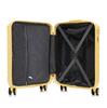 14"/19" 2-Piece ABS Spinner Suitcase Set with Combination Lock & 14" Cosmetic Bag (Yellow)