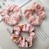 3pcs Hair ties for Teenage Girls Hair Accessories Cute Bear Floral Hair Scrunchies Cartoon Pattern Elastic Hair Bands