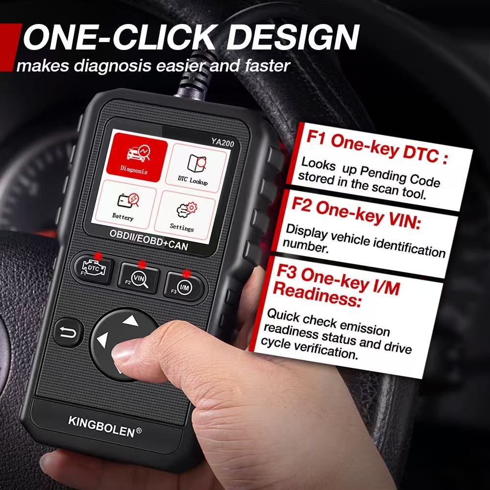 "OBD2 Car Engine Diagnostic Tool, OBD Scanner with Multi-Language Support"