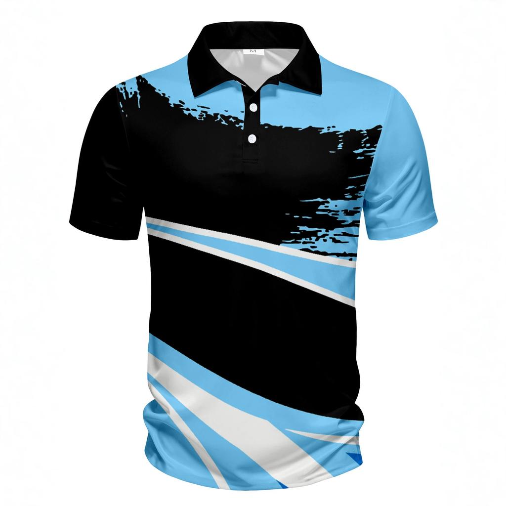 Modern short-sleeve polo shirt, casual and comfy daily wear.