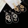 Multi-layers Pendant Earrings Long Chain Dangle Earrings Creative Ear Accessories  Date Night