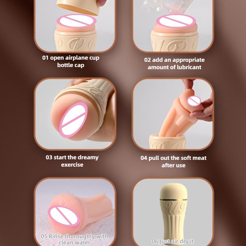 Male Sucking Masturbation Cup Soft Pussy Tight Vagina Adult Oral Sex Training Vacuum Pocket Cup Men's Sex Toy