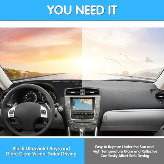 For Lexus IS250 IS350 2006-11 Leather Non-Slip Dash Mat Dashboard Cover Dashmat