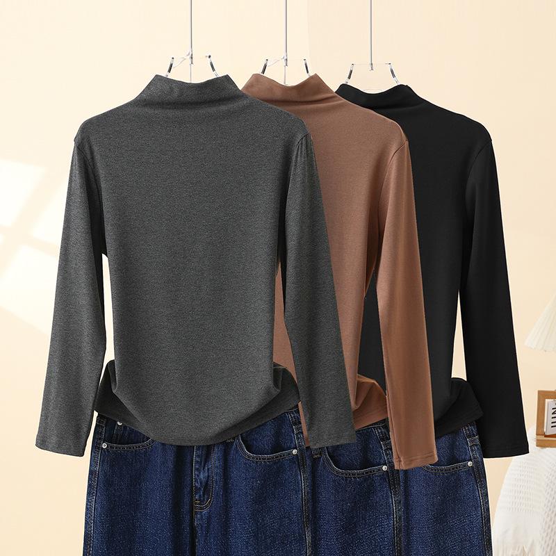 

Women s Slim Fit High Neck Long Sleeve Base Layer Top - Versatile, Stylish, and High Elasticity for Early Spring or Autumn Wear. 2XL [70-80kg]