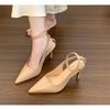 Designer Summer New Band Women Pumps Shoes Shallow Slip On Slingback Sandals Thin High Heel Dress Sexy Pumps Shoes