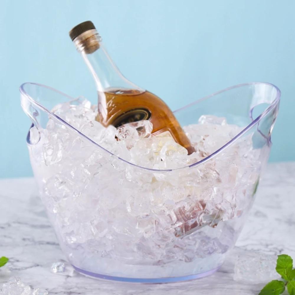 Anti-fall Wine Chilling Bucket Acrylic Champagne Bottles Ice Cooler Transparent Ice Bucket  Party