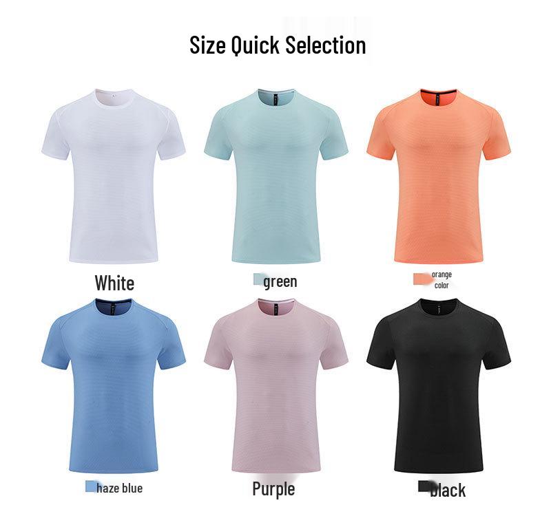 Men's Quick-Dry Sports T-Shirt: Solid Color, Breathable, Short Sleeve for Running & Fitness