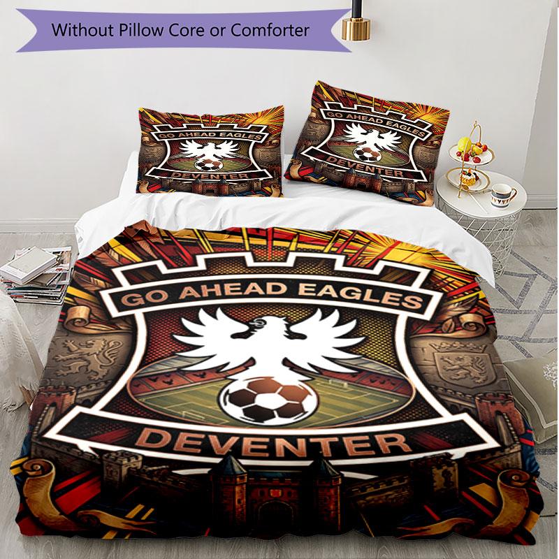 3pcs Duvet Cover Set (1*Duvet Cover + 2*Pillowcase, Without Core), Go Ahead Eagles Print Soft All‑Season Bedding Set, Home Bedroom Decor Gift