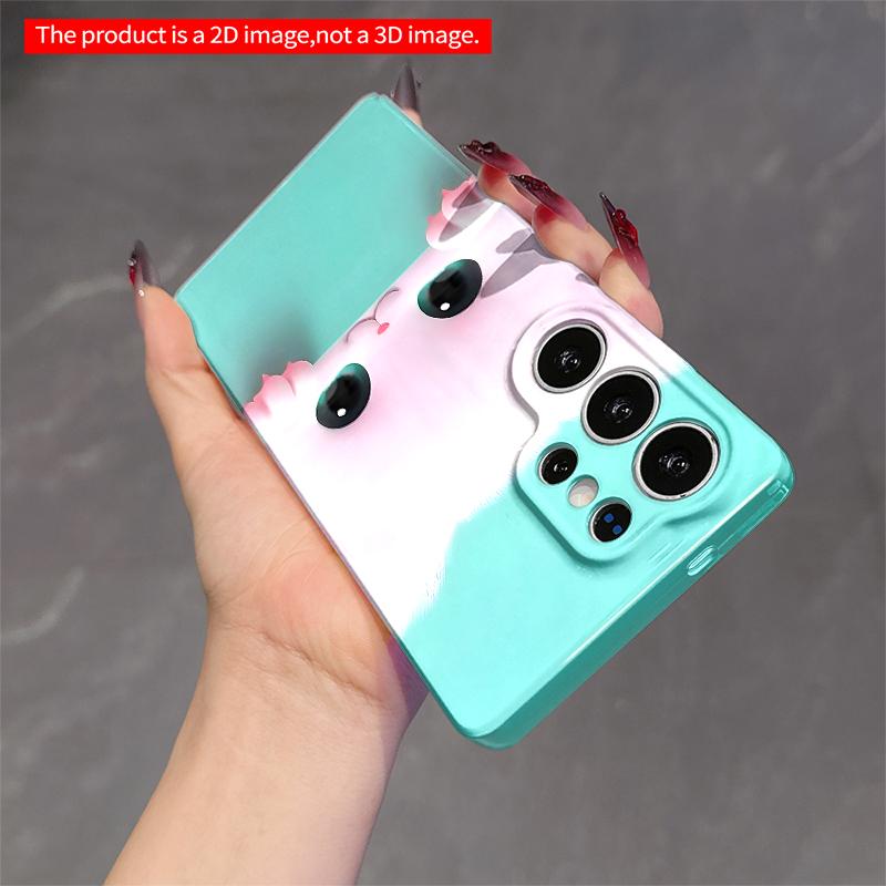 2DFlat Samsung phone case Cute White Kitten Peeking Over Edge Applicable to Galaxy S23 S24 S25ULTRA S26 A12 A14 A15 A16 A54 A55