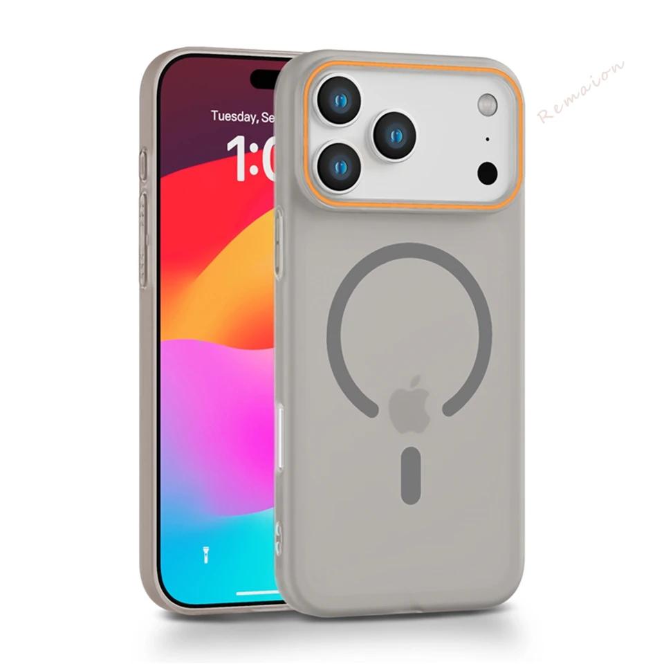 Magnetische Handyhülle für iPhone 14 15 16 Plus 11 12 13 16 17 Pro Max Air Matt Magsafe Ultradünne Kabellose Ladeabdeckung