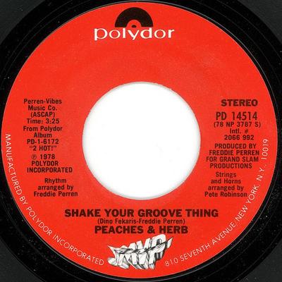 7inch Record PEACHES & HERB - Shake Your Groove Thing PD14514 Polydor, MVP Re 1978 US Soul/Funk Used
