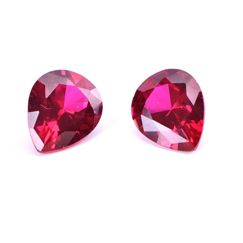 Kreativní kulatý korundový holub Krvavě červený korund umělý drahokam