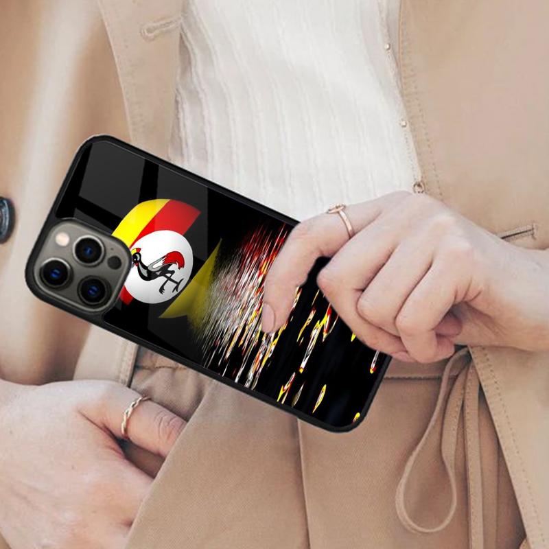 Uganda Flag Coat Of Arms Magnetic Phone Case For APPLE iPhone 17 Air 16 14 13 12 Pro Max 15 Plus Wireless Charge MagSafe Cover