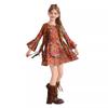 Halloween Kids Costume Little Girl Funny Vintage Hippie Carnival Stage Costume Dress