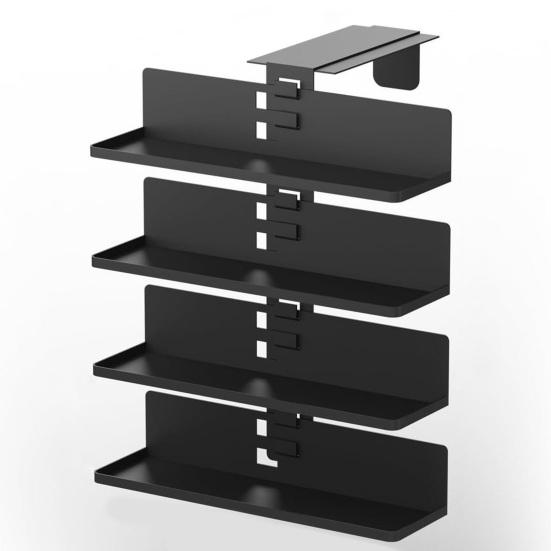 Yousheng Storage Rack Strong Load-bearing Space-Saving Easy Access Simple Installation 4-Layer Vertical Shelf Flavor Storage Holder
