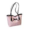 Women's Solid Color Bow Crossbody Bag - Large Capacity, Lightweight, Versatile Shoulder Bag for Commuting