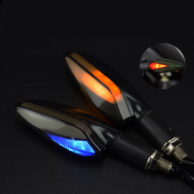 LMoDri 2 Flasher Motorcycle Universal 12V LED Turn Signal Lights Motorcycle Modification Blinker Front Rear 2PCS Signal