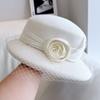 Autumn Winter 100% Wool Hat Bell Hat Women's French Elegant Retro Hepburn Autumn and Winter Celebrity Pearl Wool Felt Bucket Hat