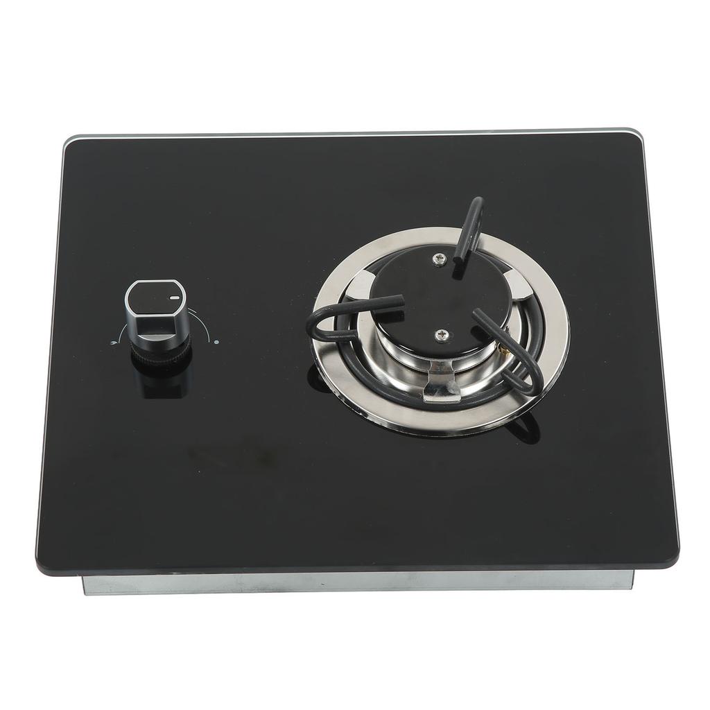 RV Gas Stove 290x325mm Tempered Glass Panel 1.8Kw Power Free Fire Adjustment for Caravan Yacht Boat