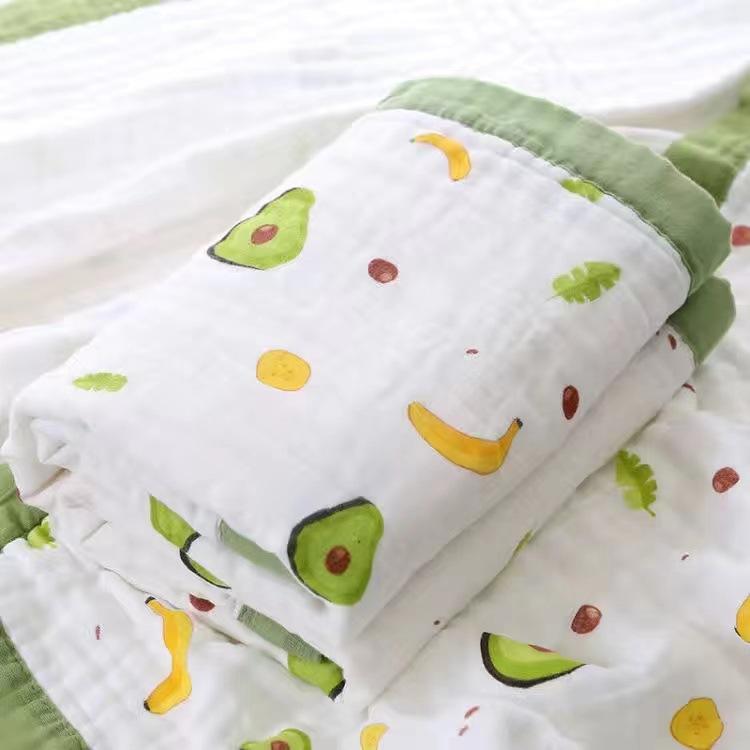 Baby Cotton Gauze Bath Towel Six-Layer High-Density Seersucker Children'S Quilt Baby Children'S Bath Towel Lunch Break Small Bag Towel