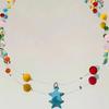Party Necklace Colorful Star Beaded Pendant Clavicle Chain Delicate Star Collar Choker Necklace for Women Girl Birthday