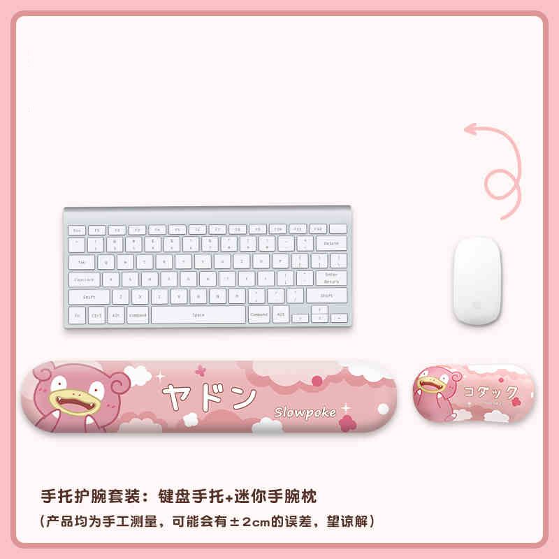 Gengar Jigglypuff Pikachu Cute Cartoon Wrist Rest Mouse Pad - Silicone Wrist Support Keyboard Pad For Women Office Use Gift