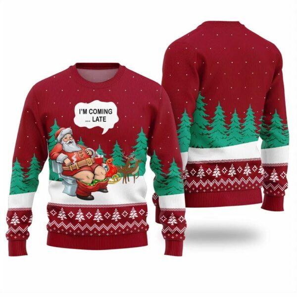 Naughty Santa Funny Christmas Sweater BG Unisex T-Shirt XXL