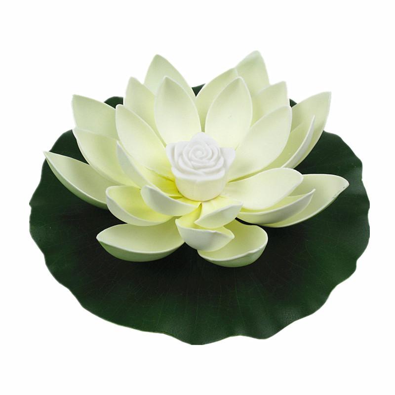 Beautiful Led Lotus Flower Lamp Water Floating Decorative Light With Battery Included For Outdoor And Indoor Use 18cm Red