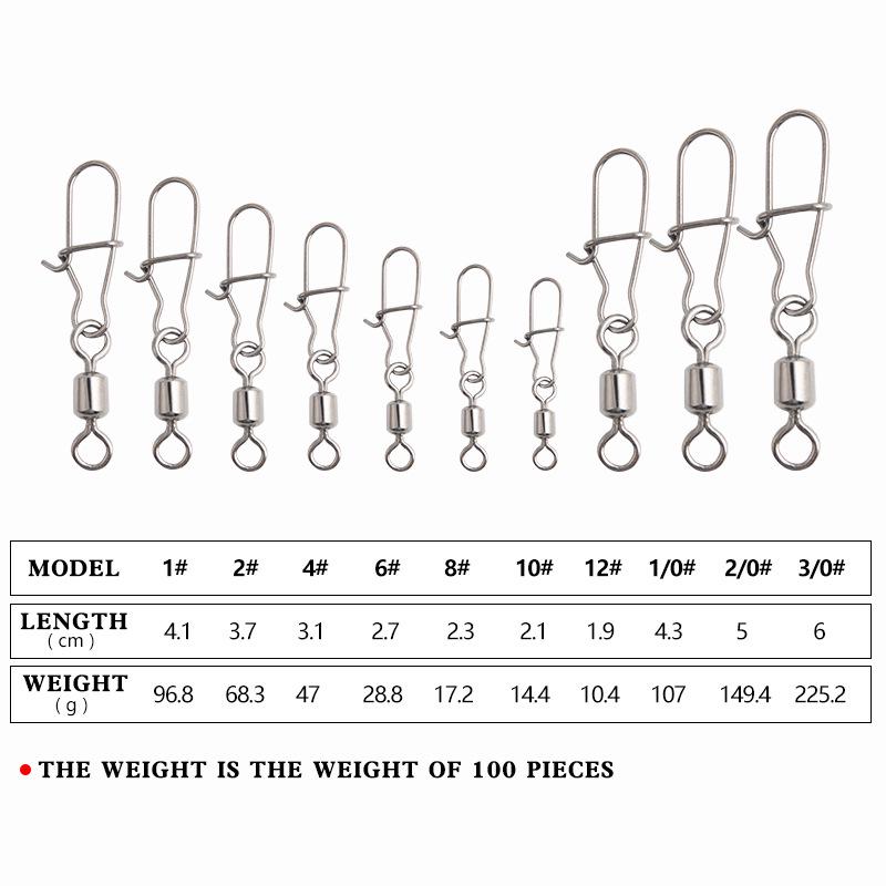 Japanese Quick Swivel Pin Lure Connector - 10 Model Set for Enhanced Fishing