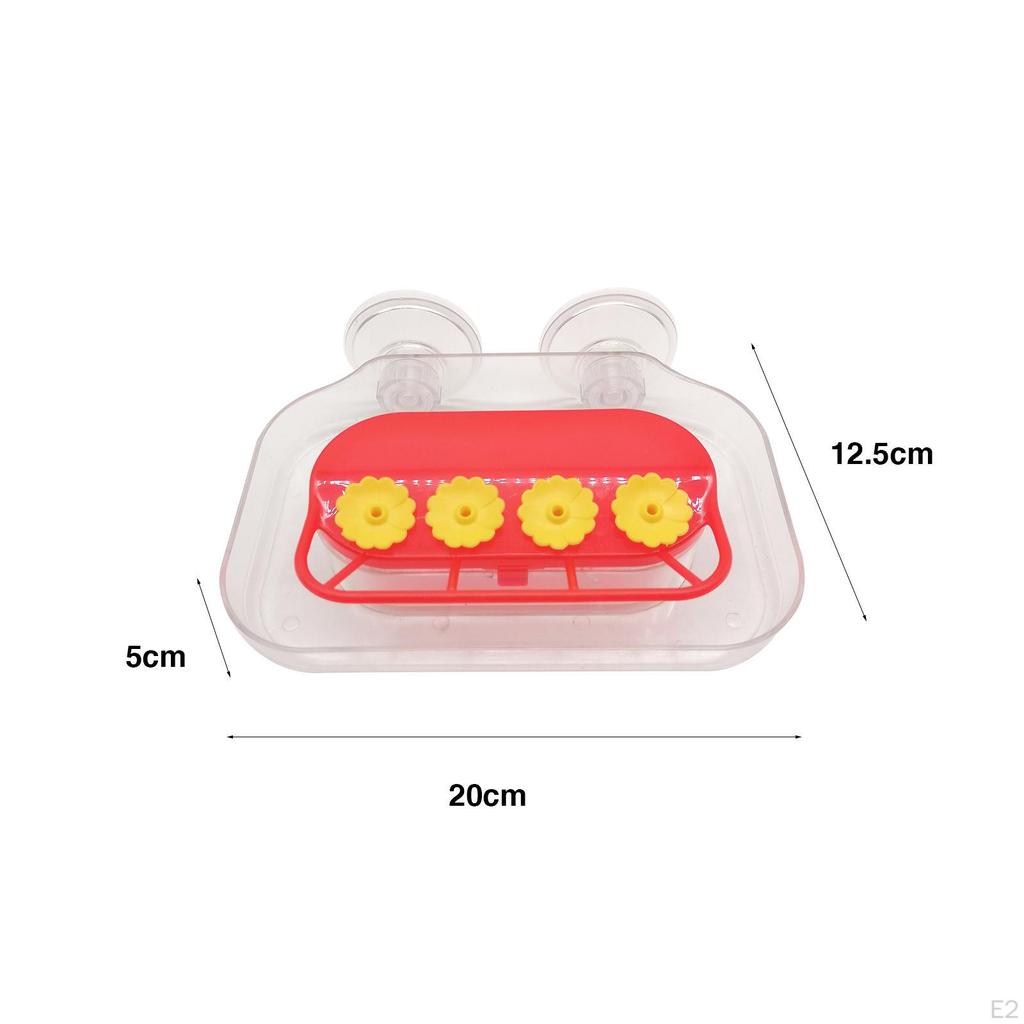 Window Hummingbird Feeder, Humming Bird Feeders Hanging with Suction Cup Water Station Trays