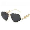 Vintage Sunglasses Eyeglasses Women Oversized Metal Glasses Frame Men Clear Lens Glasses Gold Optical Bling Party Eyeglasses