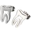 Women Punk Asymmetric Stud Earrings Stainless Steel Doctor Nurse Accessories Tooth Stud Earrings