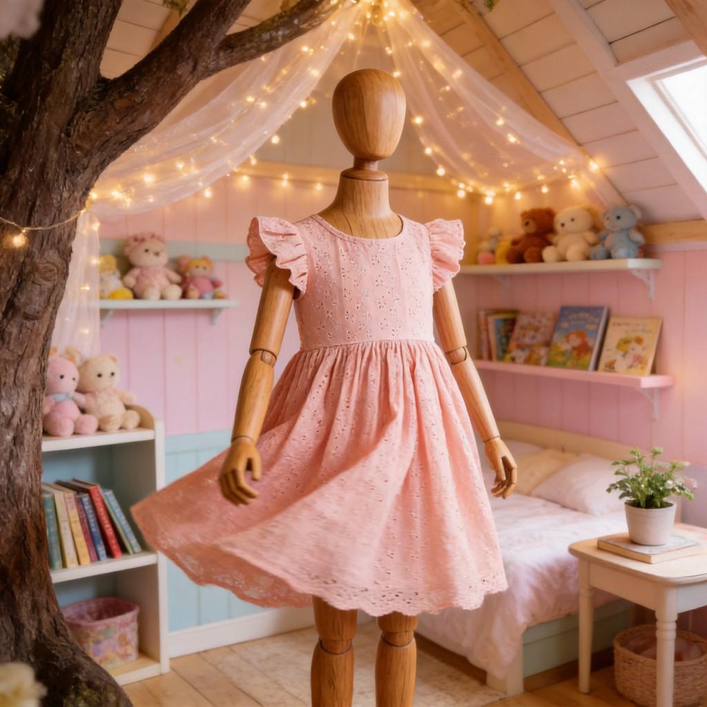 Malwee Kids Sommerkleid für Mädchen aus Baumwolle im Prinzessinnenstil für Kinder von 3 bis 8 Jahren