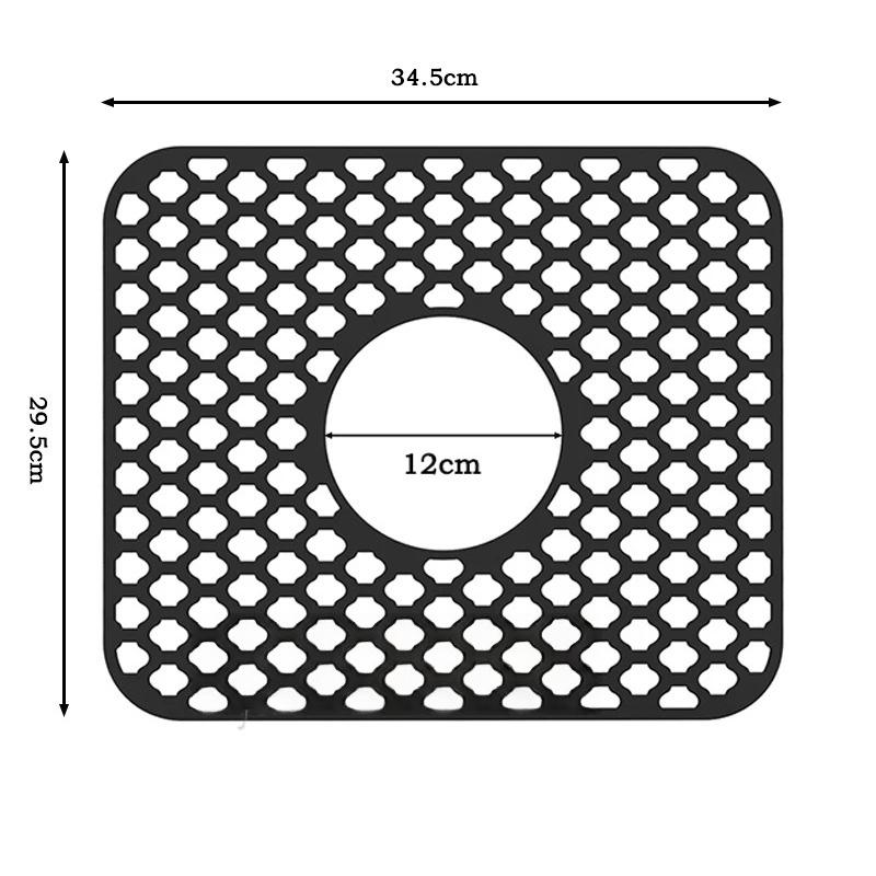 Silicone Sink Mat,Grey Kitchen Sink Mats Grid Accessory,Non-slip Sink Protector for Kitchen Bottom of Farmhouse Porcelain Sink