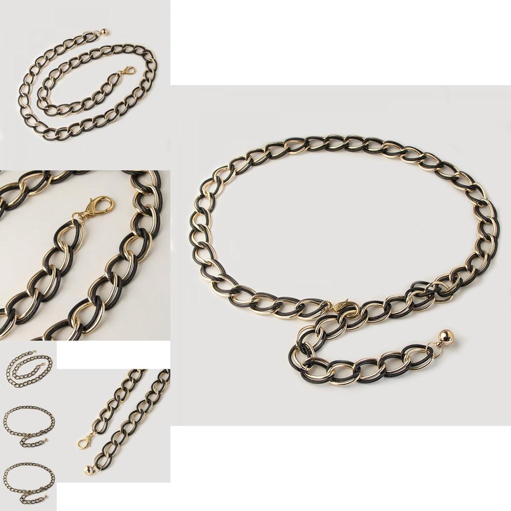 Womens Metal Chain Waist Chain With Carved Design For Casual Streetwear Fashion
