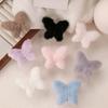Cute Autumn Winter Plush Butterfly Shark Clip Versatile Large Barrette For Women Girls Sweet  Hair Accessories Gifts