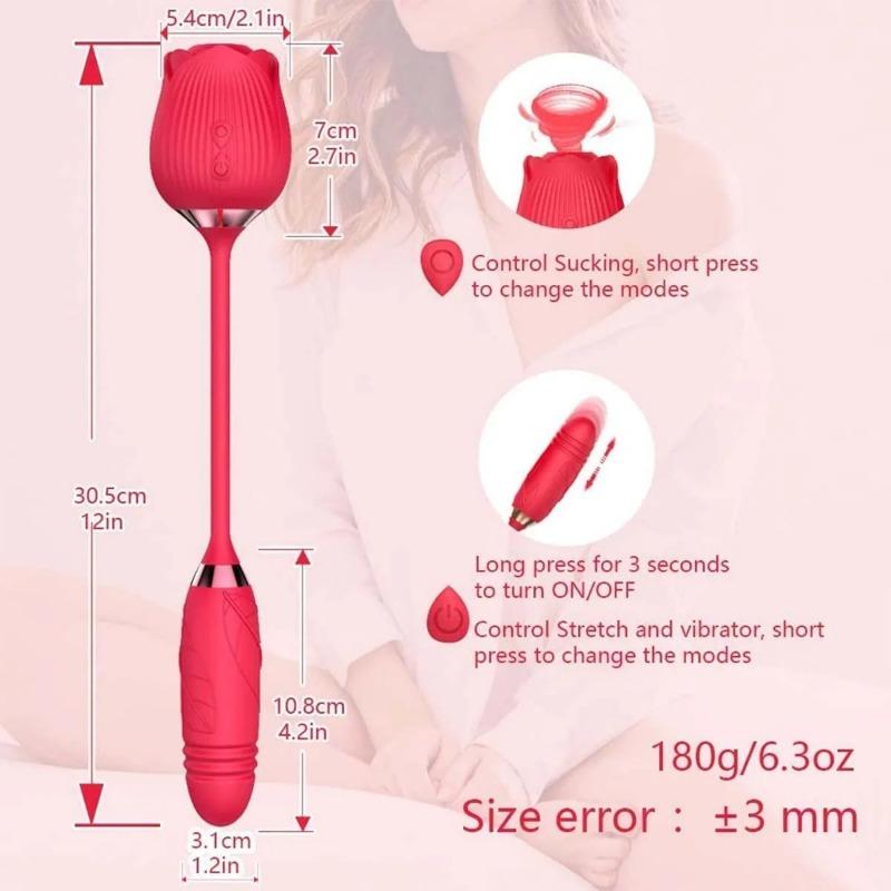 Rose Toy for Woman - 2 In 1 Vibrator and Adult Sex Toys with Vibrating Egg, G Spot Toy Accessories for Adults Couples -MMQ