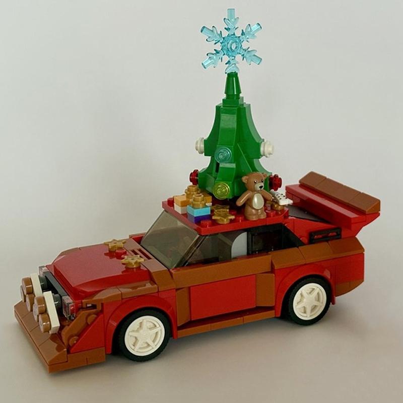 Bricklink MOC Technical Car 76897 1985 Christmas Ed Sport Quattro S1 Speed Vehicles Sets Building Blocks Toys Christmas Gift