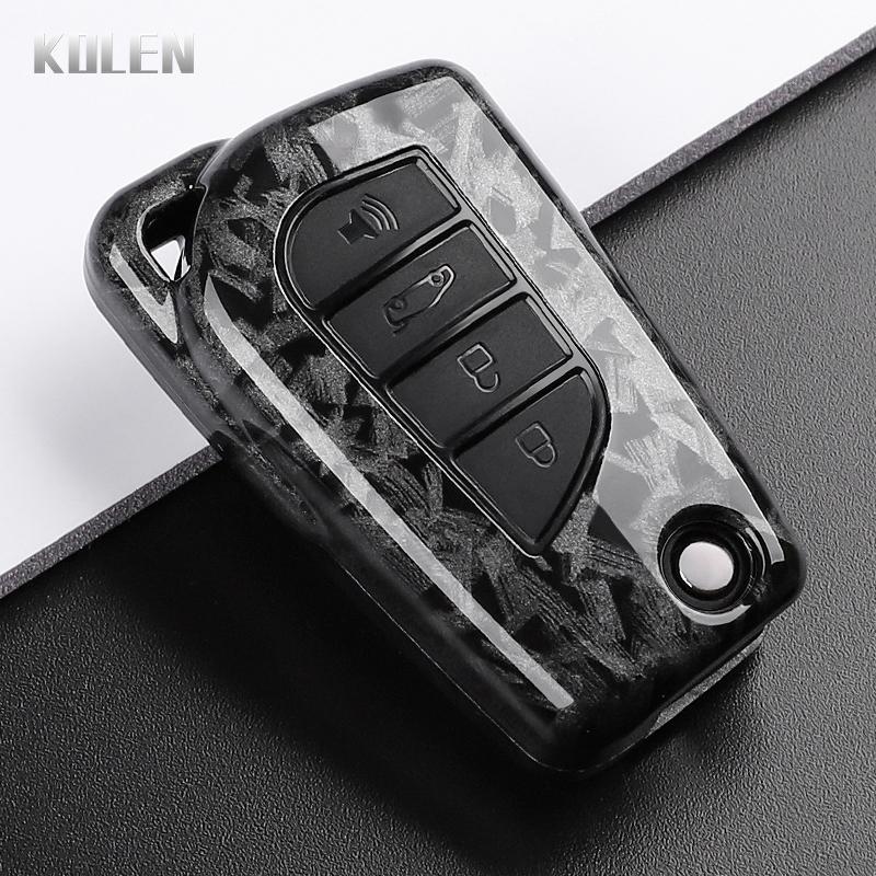 Abs Carbon Fiber Style Car Key Case Cover For Toyota Camry Rav4 Forturner Hilux Auris Corolla Avensis Verso Yaris Aygo Scion Tc