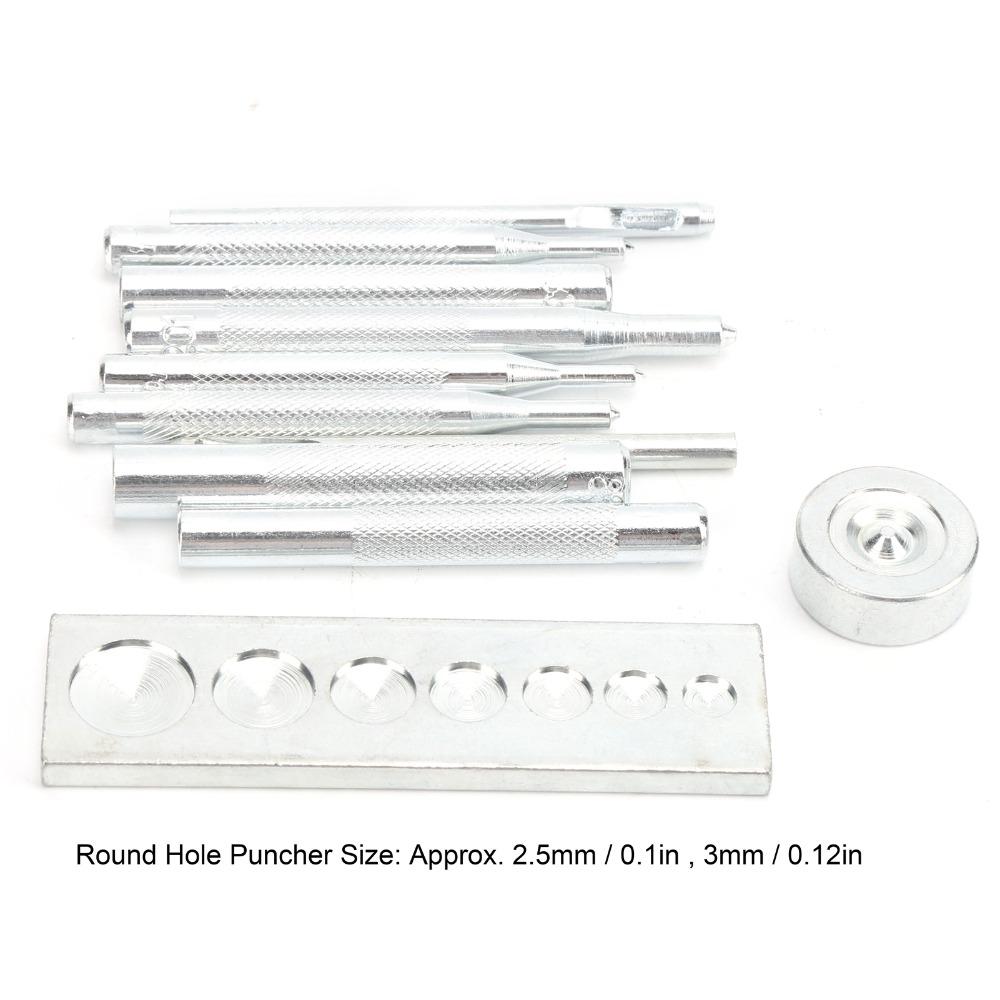 11PCS With Base Rivet Setter Kit Die Punch Snap Set  For Leather Crafts and Repairs